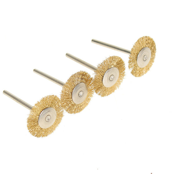 32pcs Wire Steel Brass Brushes Polishing Brush Wheels Set for Dremel Rotary Tool