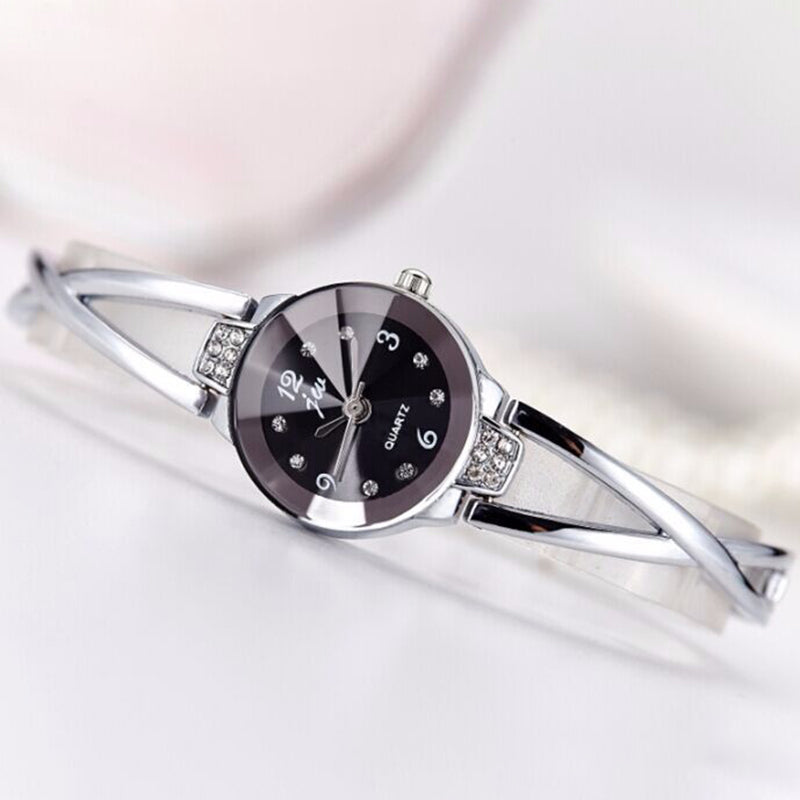Fashion Women Steel Bracelet Ladies Dress Waterproof Quartz Watch