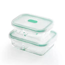 Kalar 640/1000ml Lunch Box Food Grade Glass 2 Grid Outdoor Camping Picnic Food Container