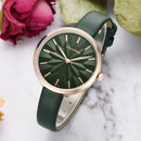 Colorful Leather Strap Simple Dial Fashion Gold Needle Ladies Dress Women Quartz Watch