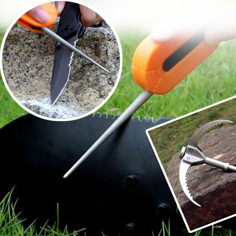 Minleaf TY1808 Kitchen Portable Multi-Function Compass Whistl Sharpener Diamond Tapered Sharpening Tools Sharpen Stone