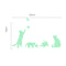 Honana DX-154 30X18CM Fluorescent Glow Naughty Cat Play With Butterfly Wall Sticker Home Bedroom Decor