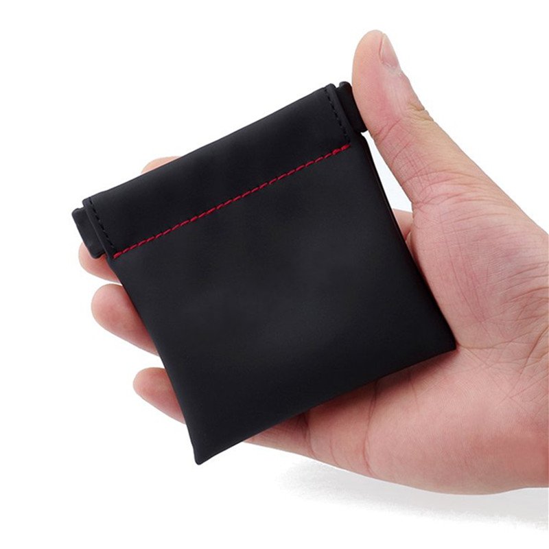 Bakeey Universal Spring Leaf Skin-like PU Earphone USB Cable U Flash Disk Accessory Storage Pouch Bag