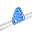 Drillpro Blue Aluminum Alloy Multifunction Revolutionary Carpentry Tool Woodworking Measuring Square Angle Ruler Triangle Ruler Angle Line Scribing Ruler Protractor