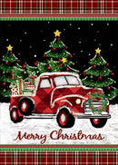 Merry Christmas Decorations Red Truck With Gifts Double Sided Winter Garden Flag