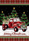 Merry Christmas Decorations Red Truck With Gifts Double Sided Winter Garden Flag