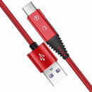 Bakeey 2.4A 2 IN 1 Dual Type-C Audio Fast Charging Nylon Braided Data Cable For HUAWEI P30 Oneplus 7 XIAOMI MI9 S10 S10+