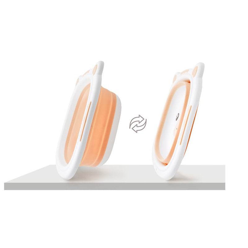 Baby Portable Folding Basin Washbasin For Kids Cute Cartoon Foldable Bath Tub