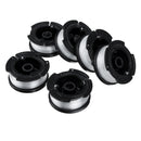 6Pcs Weed Eater String Replacement Spool Line +1pc Trimmer Cap & Spring For Black For Decker Lawnmower