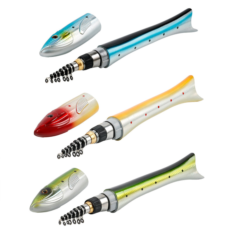 Portable Telescopic Fishing Rod Outdoor Interchangeable Collapsible Handle Fishing Reel Combos Kids Fishing Rod Fishing Tools