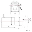 Machifit DC 24V Permanent Magnet Motor 90/140rpm Turbular Gear Reducer Motor