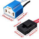 H4 Relay Harness Wire Halogen Ceramic Controller Socket Plugs Kit For Headlights