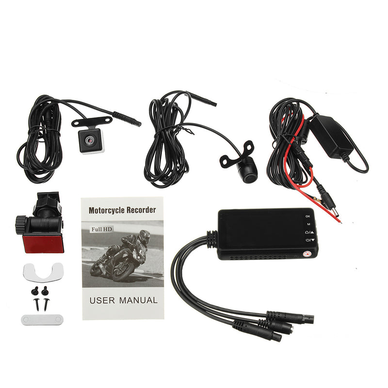 3 inch 720P Motorcycle DVR Recorder HD Dual Camera Hidden Video Night Vision