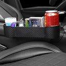 Carbon Fiber Plastic Car Seat Crevice Storage Organizer Caddy Catcher Box Seat Slit Pocket