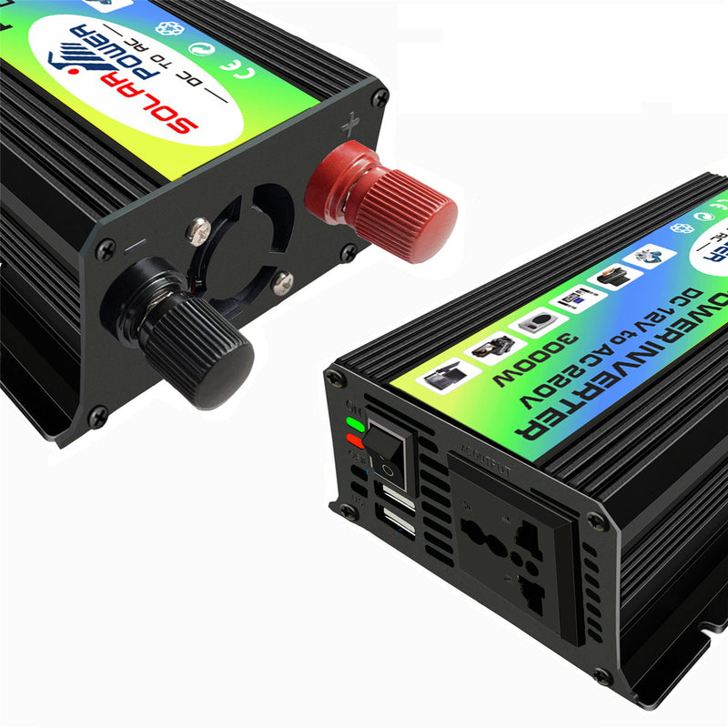 3000W Car Solar Power Inverter DC 12V to AC 110V 220V Dual USB Ports Modified Sine Wave Converter