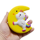 Cartoon Unicorn Moon Pegasus Squishy 11cm Slow Rising With Packaging Collection Gift Soft Toy Yellow