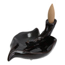 Feng Shui Backflow Incense Cone Burner Stick Holder Heart Shape Fragrant Smoke Backflow Censer