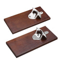 Wall Mounted Bottle Opener Rustic Wood Alloy Cap Catcher Kitchen Bar Decorations