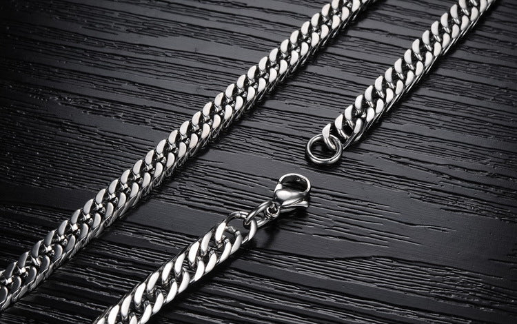 Creative Fashion Personality Coarse Mine Men's Steel Single Chain  Necklace