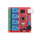 4CH Channel 12V Computer USB Control Switch Free Drive Relay Module PC Intelligent Controller