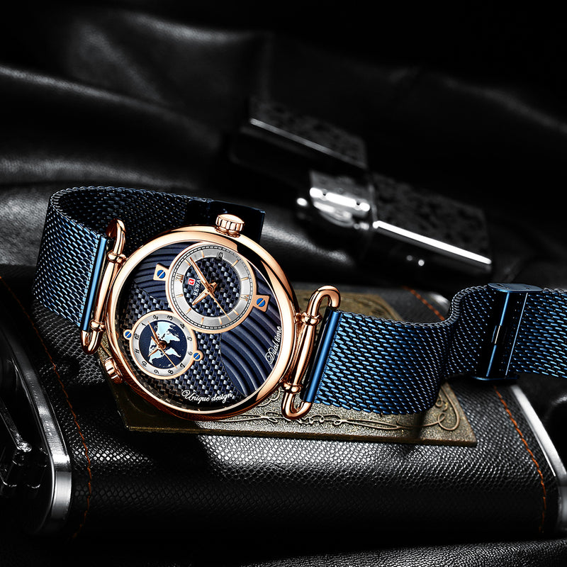 REWARD RD62002M Fashion Business Men Watch Dual Dial Waterproof Analog Quartz Watch