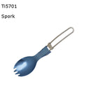 Keith Ti57 Series Titanium Tableware Ultralight Folding Outdoor Spoon Fork Cutter Cutlery