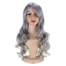 Women Wig Full Wavy Hair Extensions Heat Resistant Synthetic Grey