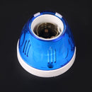 Blue Shell Flat Fixed B22 Lamp Holder Bayonet Light Bulb Adapter Socket AC250V