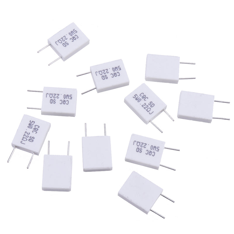 10pcs BPR56 5W 0.22R 0.22 Ohm 5w Non-inductive Ceramic Cement Resistor Wirewound Resistance