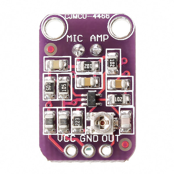 CJMCU-4466 MAX4466 Electret Microphone Adjustable Amplifier CMA-4544PF-W For