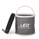 LEO Canvas Plastic Folding Fish Bucket Portable Outdoor Camping Fishing Bucket Tool