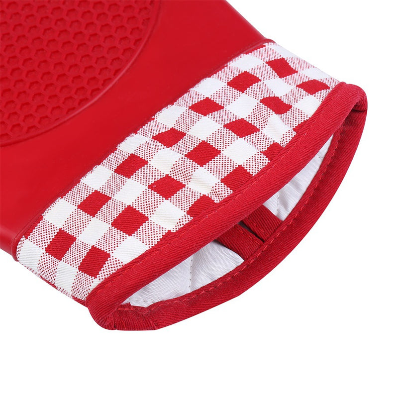 KCASA KC-PG06 1Pcs Silicone Cotton Oven Mitts Microwave Oven BBQ Heat Resistant Pot Holder Gloves