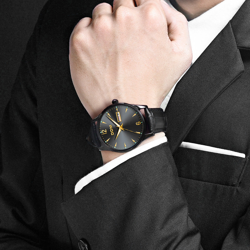 DOM M-11BL-1M89 Fashion Men Watch 3ATM Waterproof Luminous Date Display Quartz Watch