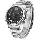 WEIDE 6306 Dual Display Digital Watch Alarm Calendar Luminous Display Stainless Steel Sport Watch