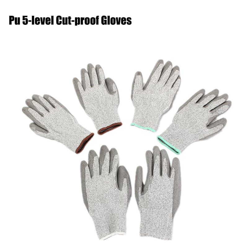Level 5 Work Gloves Anti-Cuting Proof High Density PU Palm Protective Safe Glove