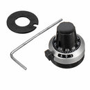 3590S RDK-III-6.35 22x25mm 0-9 Precision Multi-Turn Potentiometer Scale Knob Linear Digital Knob