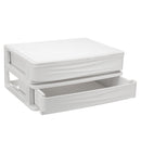 Double-deck Desktop Comestics Makeup Storage Drawer Box Saving Space Desktop Organizer