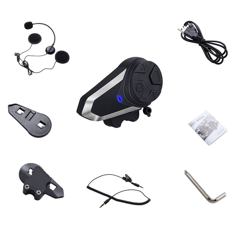 BT-S3 1000m Motorcycle Helmet BT Intercom Waterproof FM Wireless Interphone