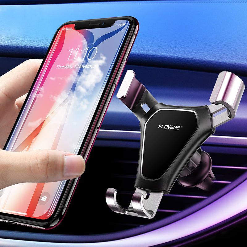 Floveme Gravity Linkage Air Vent Car Phone Holder 360 Degree Rotation For 4.7-7.0 Inch Smart Phone for iPhone for Samsung Xiaomi Mi9 Redmi Note 8