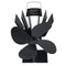 1100rpm Heat Powered Stove Fan Low Noise Wood Log Burner Fireplace Eco Friendly Fan No Battery No Electricity