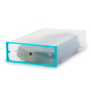Foldable Clear Plastic Shoe Boxes Storage Organizer Stackable Tidy Baskets