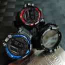 HONHX 81-66F Men Fashion Luminous Display Calendar Alarm Colock Sport Digital Watch