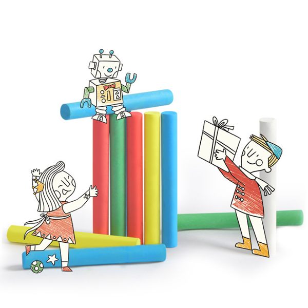 Mideer Dust-free Chalk Water-soluble For Children's Chalk Multi-function Palm Billiard Chalk In Nursery 12 Pcs