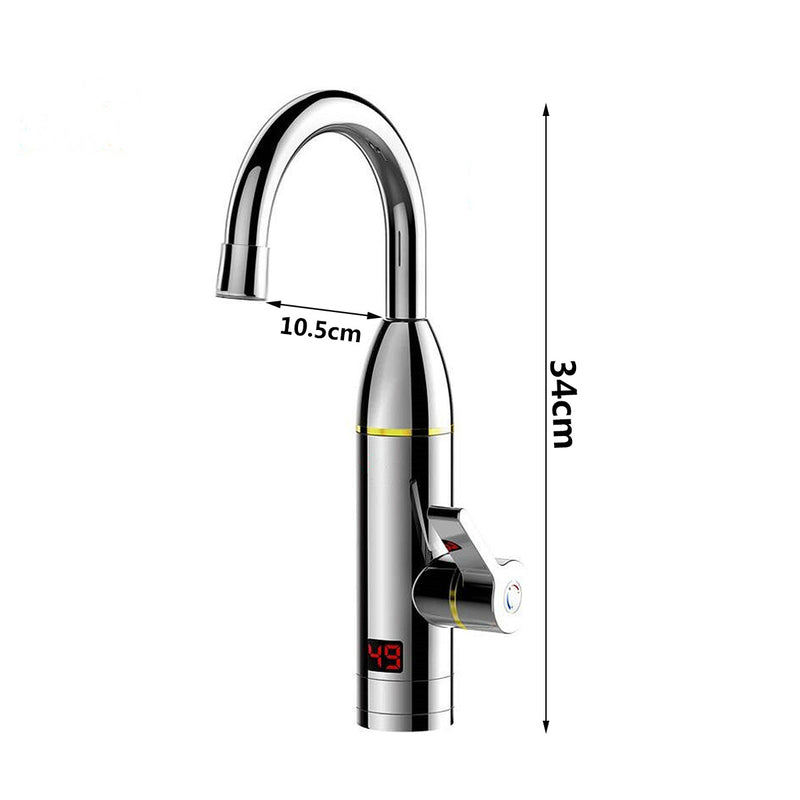 220V 3kW Instant Electric Hot Faucet Fast Water Heater Bathroom Kitchen Tap LED Display