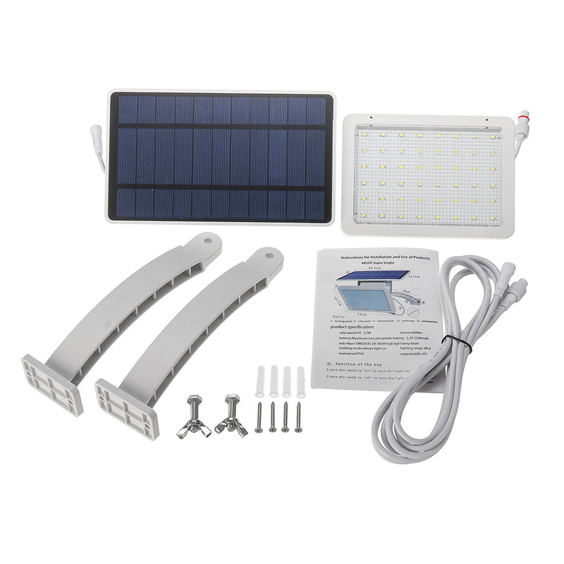 18W 48LED Solar Power Light IP65 Waterproof Security Sensor Street Lamp