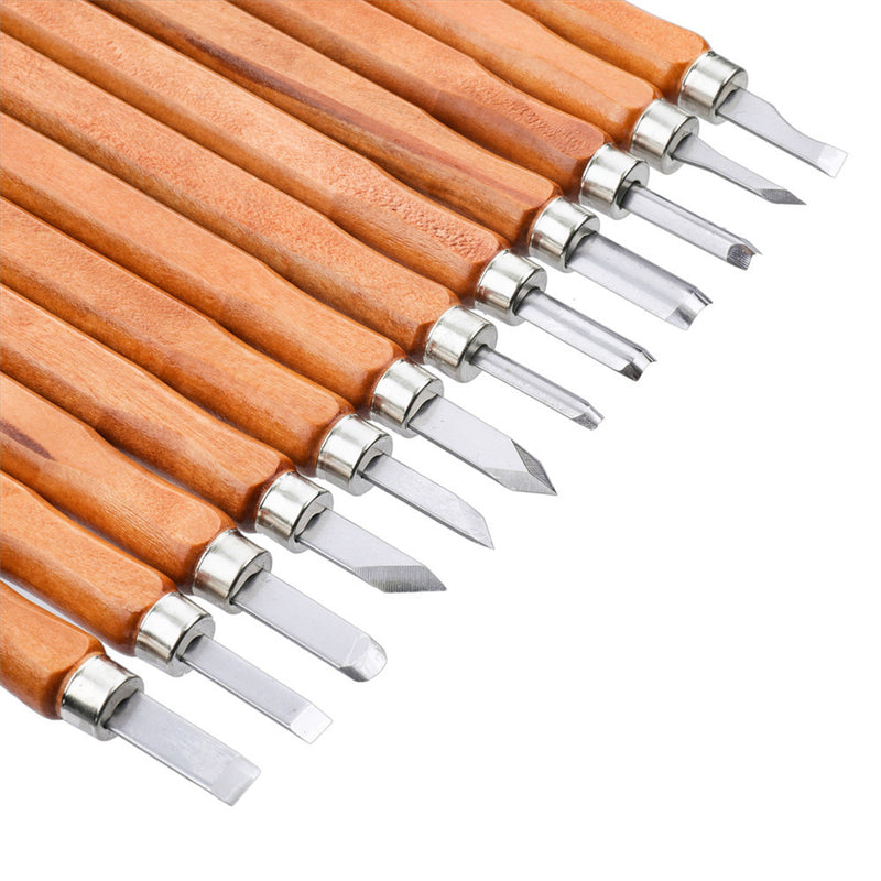 12pcs Engraving Carving Cutter Wood Carving Tool with Whetstone for Handmade DIY Art Craft Tools Kit
