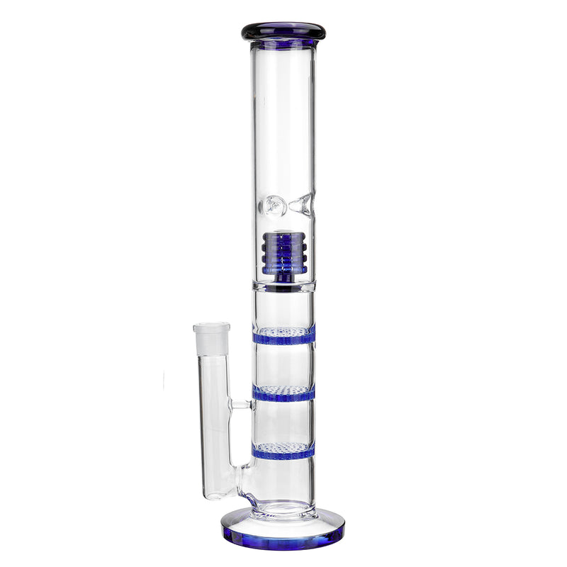 19.5 Inch Glass B ong Three Honeycomb PERC Smoking P ipe Water H ookah With Ice Catcher H ookah pipes
