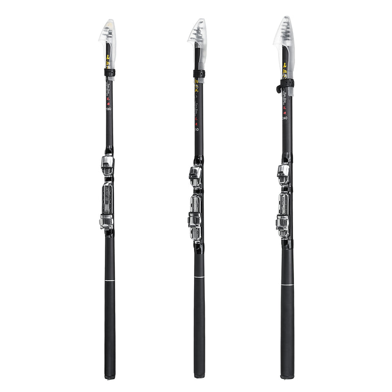 ZANLURE 19PCS Telescopic Fishing Rod Reel Combo Outdoor Carbon Fishing Rod Set Fishing Tools Set-1.8m/2.1m/2.4m
