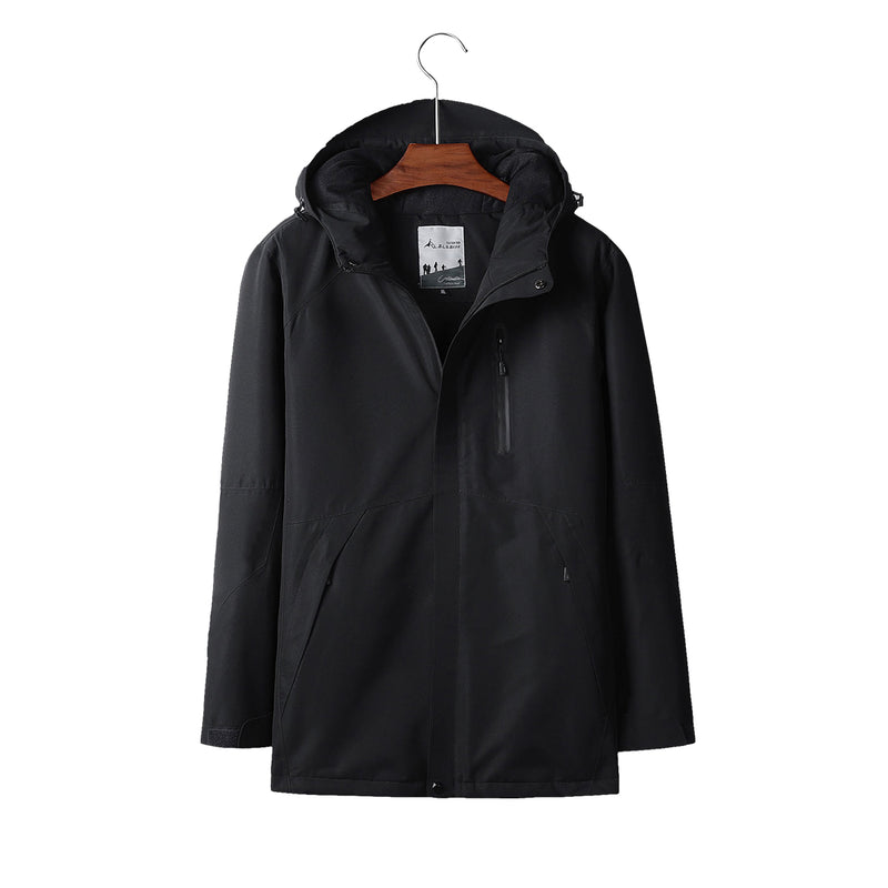 Man Electronic USB Heated Jacket Intelligent Heating Hooded Work Motorcycle Skiing Riding Coat