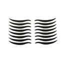 LuckyFine 8 Pairs Black Eyeliner Double Eyelid Sticker Cat's Eyes Liner Tattoo Invisible Makeup